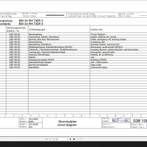 Bomag BW24RH Tier3 Circuit Diagram Drawing No 53810003 00 2008 EN DE