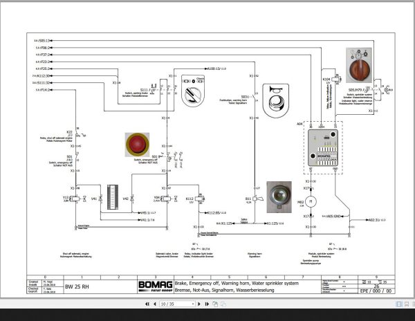 Bomag BW25RH Wiring Diagram Function 26 2010 EN DE 1 1