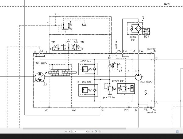 Bomag BW27RH 4i Hydraulic Schematic Drawing No A53811001 2013 EN DE 1 1