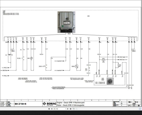 Bomag BW27RH 4i Wiring Diagram Function 216 2013 EN DE 1 1