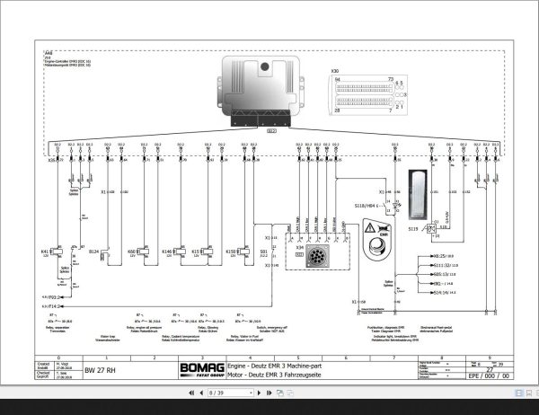 Bomag BW27RH Wiring Diagram Function 27 2010 EN DE 1 1