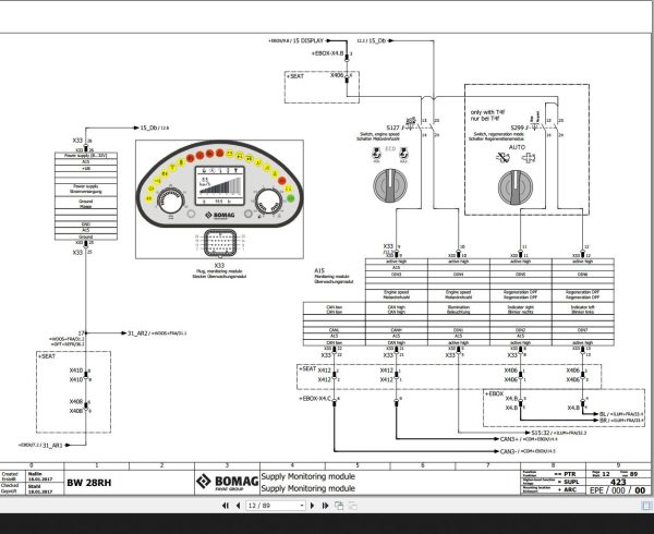 Bomag BW28RH Wiring Diagram Function 423 2017 EN DE 1 1