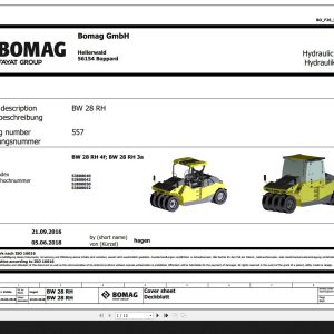 Bomag BW28RH3a BW28RH4f Hydraulic Schematic Function 557 2018 EN DE