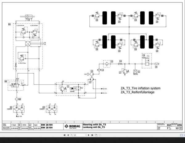 Bomag BW28RH3a BW28RH4f Hydraulic Schematic Function 557 2018 EN DE 1 1