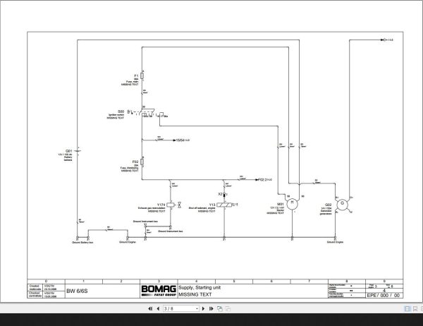 Bomag BW6 6S Wiring Diagram Function 4 2008 EN IT 1