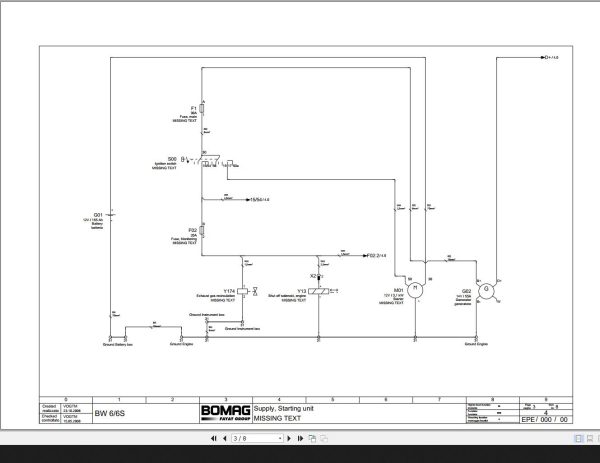 Bomag BW6 6S Wiring Diagram Funtion 4 2008 EN IT 1