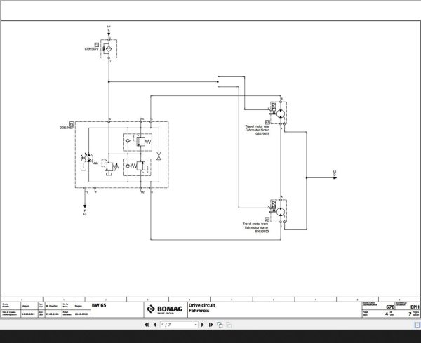 Bomag BW65 BW65D Stage V BW65D Tier4F Wiring Diagram Function 678 2020 EN DE 1 1