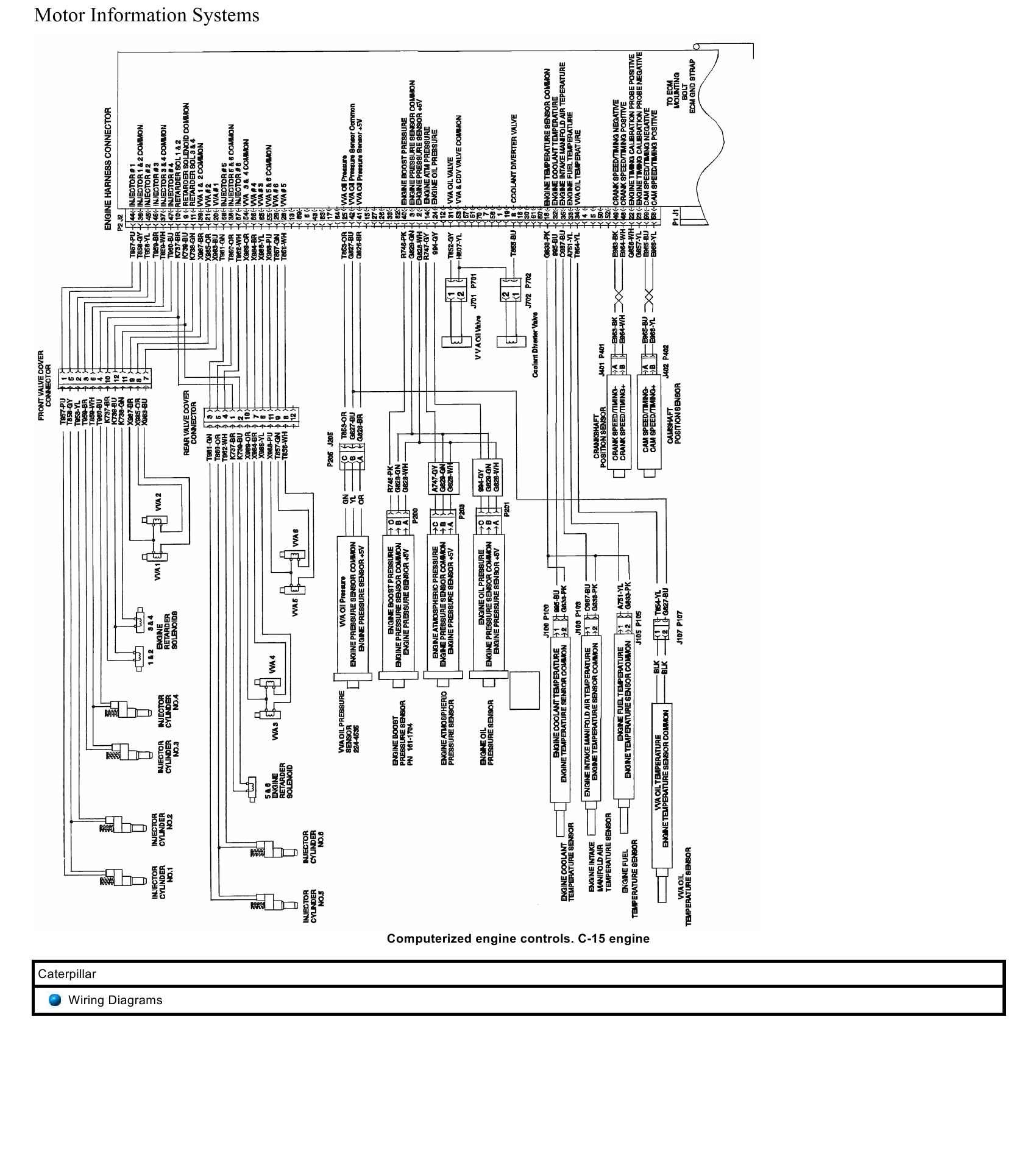 Caterpillar Truck C 15 Engine Wiring Diagrams