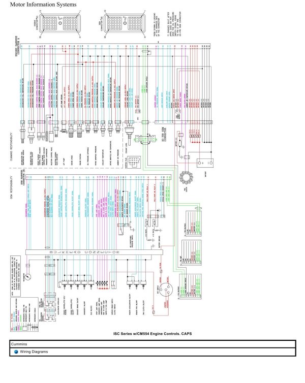 Cummins Truck ISC CM554 CAPS Wiring Diagram Engine Controls