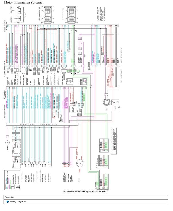 Cummins Truck ISL CM554 CAPS Wiring Diagram Engine Controls