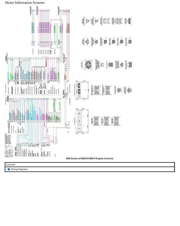 Cummins Truck ISM CM570 CM870 Wiring Diagram Engine Controls