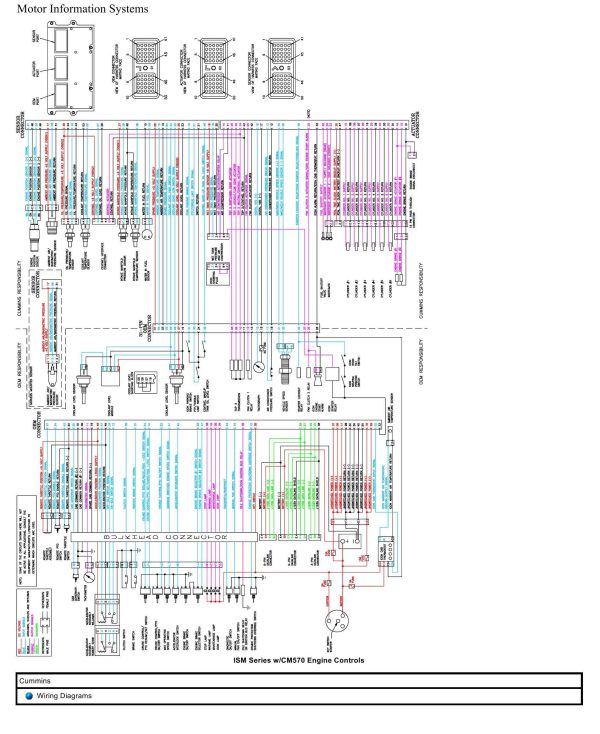Cummins Truck ISM CM570 Wiring Diagram Engine Controls