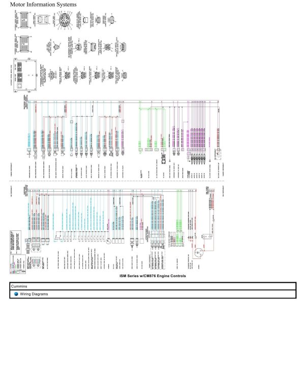 Cummins Truck ISM CM876 Wiring Diagram Engine Controls