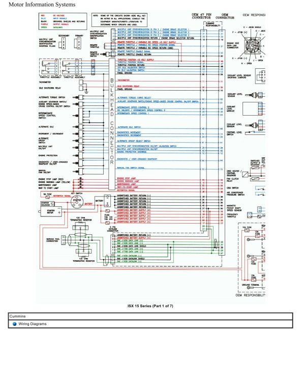 Cummins Truck ISX15 General Wiring Diagram