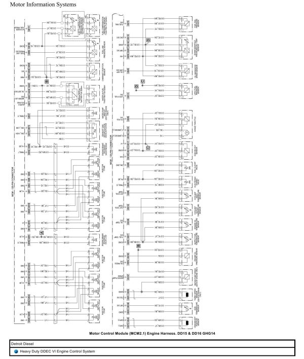 Detroit Diesel Truck Heavy Duty DDEC VI Engine Control System Wiring Diagram