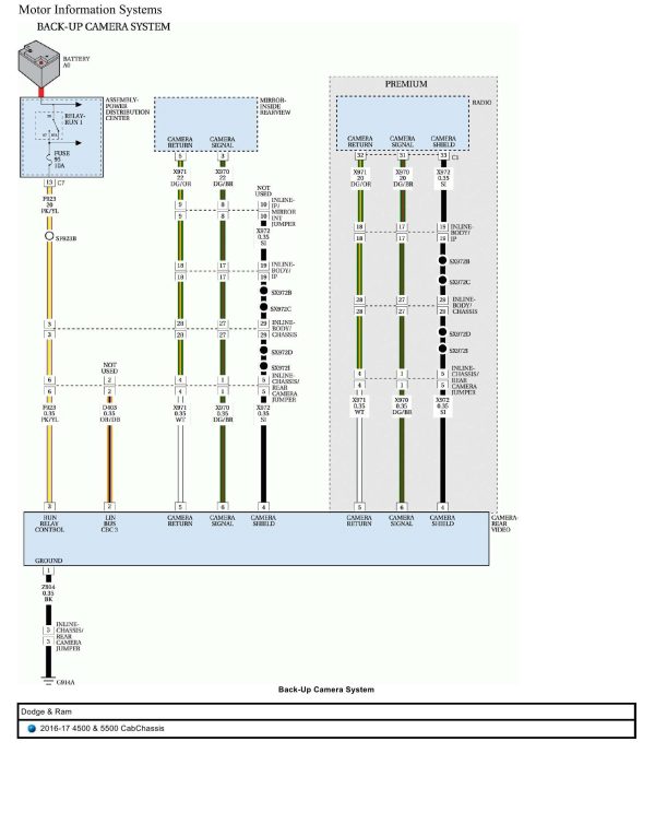 Dodge and Ram Truck 4500 and 5500 Cab Chassis Wiring Diagrams 2016 2017