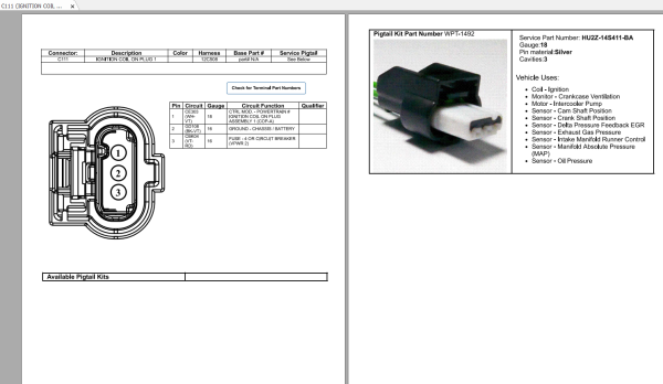 Ford Bronco Sport 2022 Electrical Wiring Diagram Connector View Pinout 5