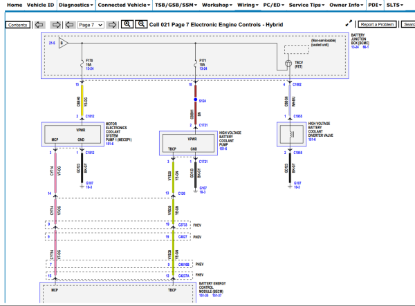 Ford Escape 2022 Electrical Wiring Diagram Connector Viewer Pinout Engine 1