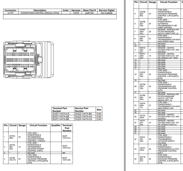 Ford Escape 2022 Electrical Wiring Diagram Connector Viewer Pinout Engine 3
