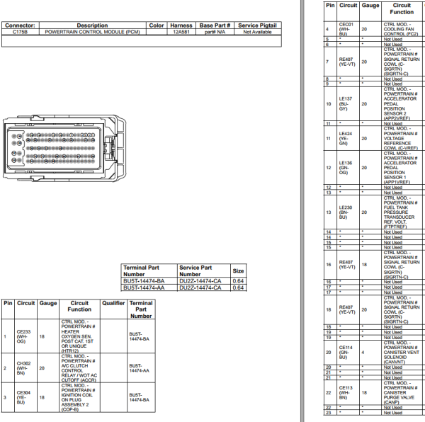 Ford Expedition 2020 Connector Viewer Pinout 0