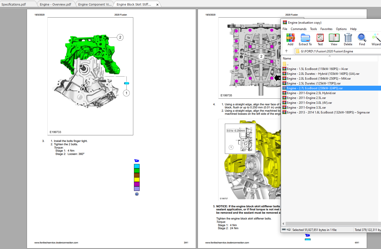 Ford Fusion 2020 Electrical Wiring Diagram, Connector View Pinout