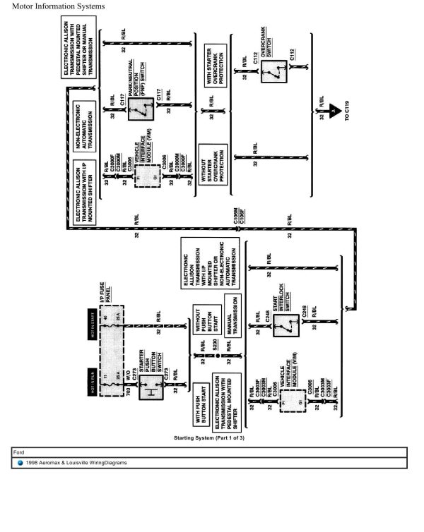 Ford Truck Aeromax Louisville Wiring Diagrams 1998