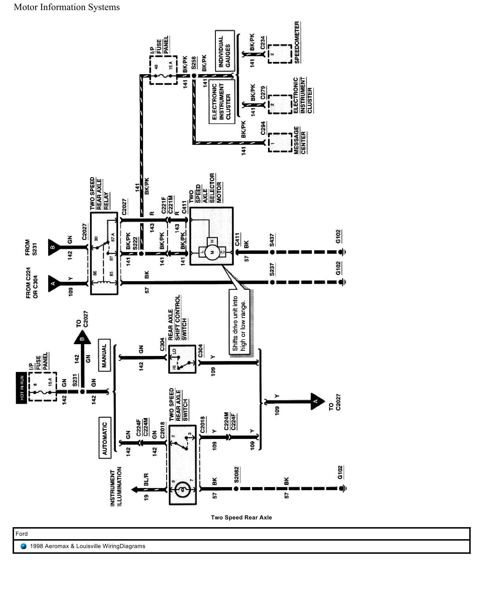 Ford Truck Aeromax Louisville Wiring Diagrams 1998 1