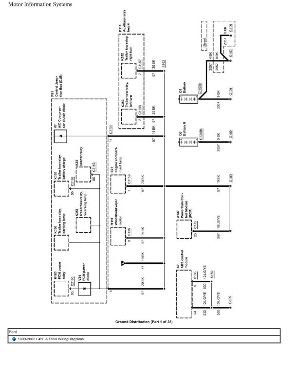 Ford Truck F450 F550 Wiring Diagrams 1999 2002