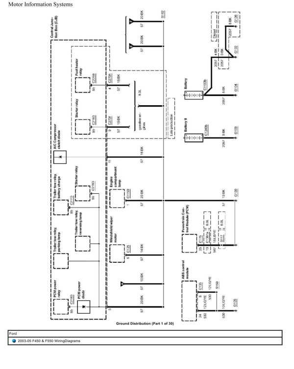 Ford Truck F450 F550 Wiring Diagrams 2003 2005