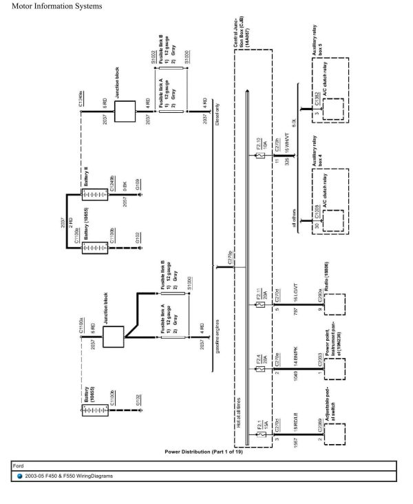 Ford Truck F450 F550 Wiring Diagrams 2003 2005 1