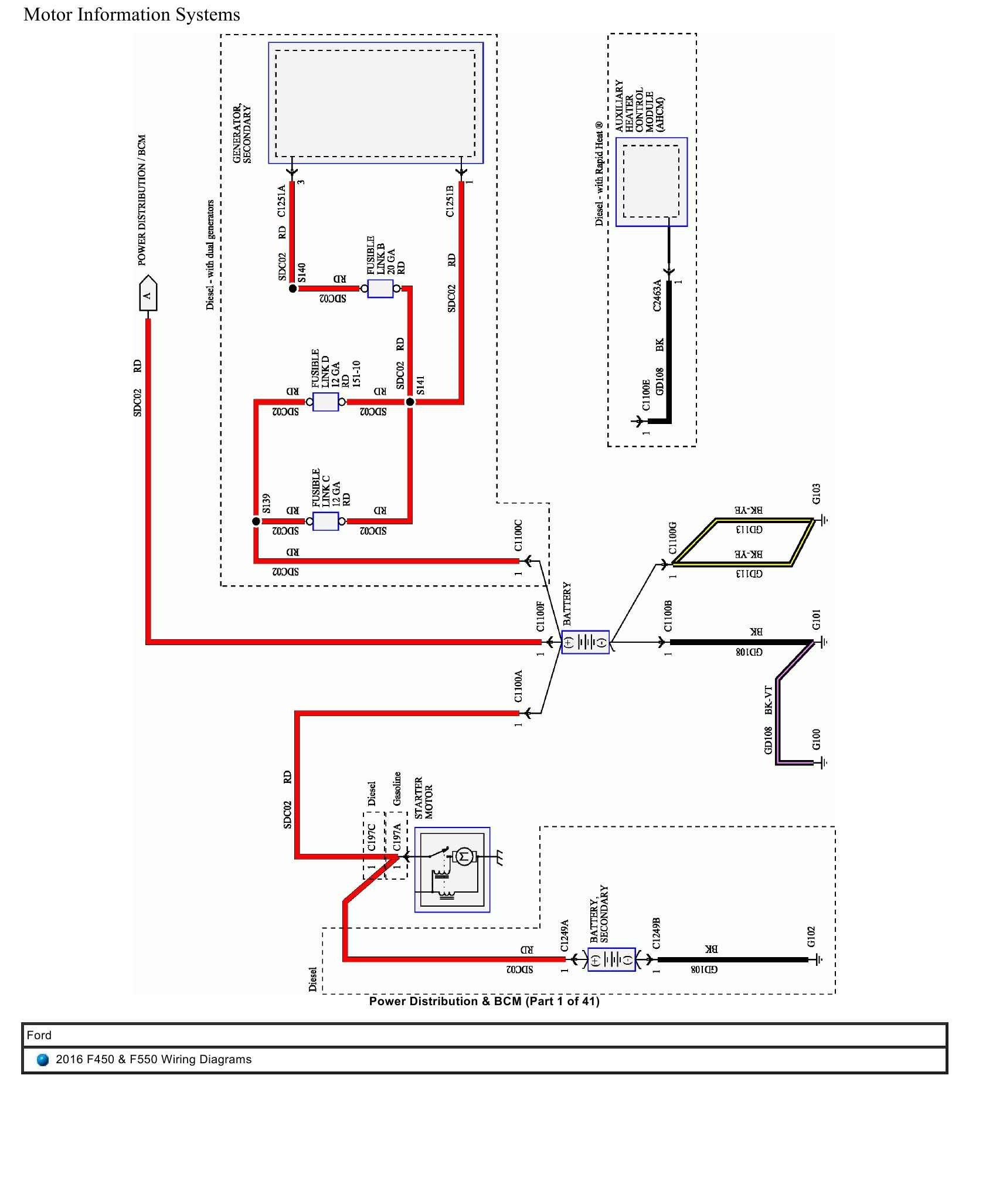 Ford Truck F450 F550 Wiring Diagrams 2016