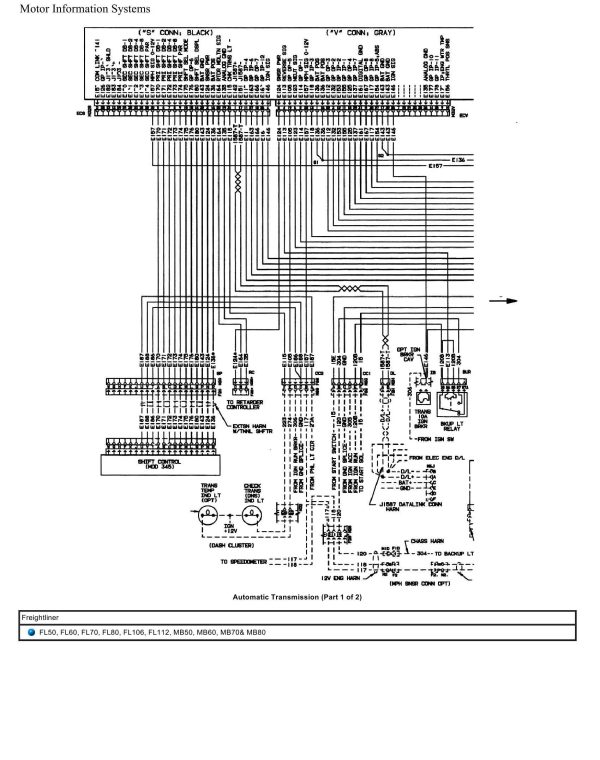 Freightliner Truck FL50 FL60 FL70 FL80 FL106 FL112 MB50 MB60 MB70 MB80 Wiring Diagrams