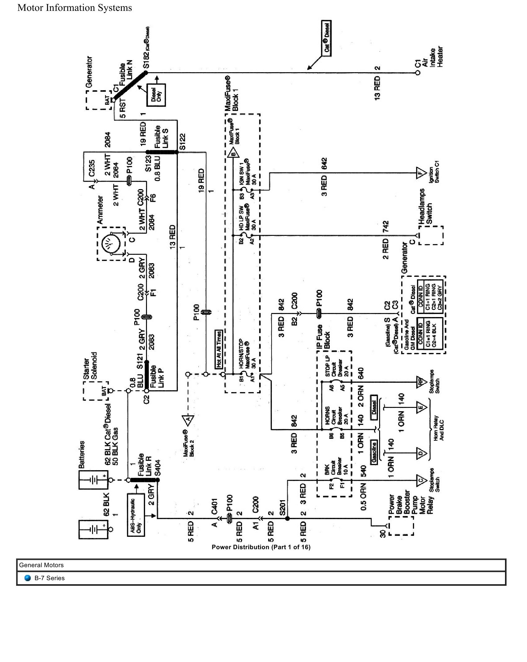 General Motors Truck B 7 Series Wiring Diagrams