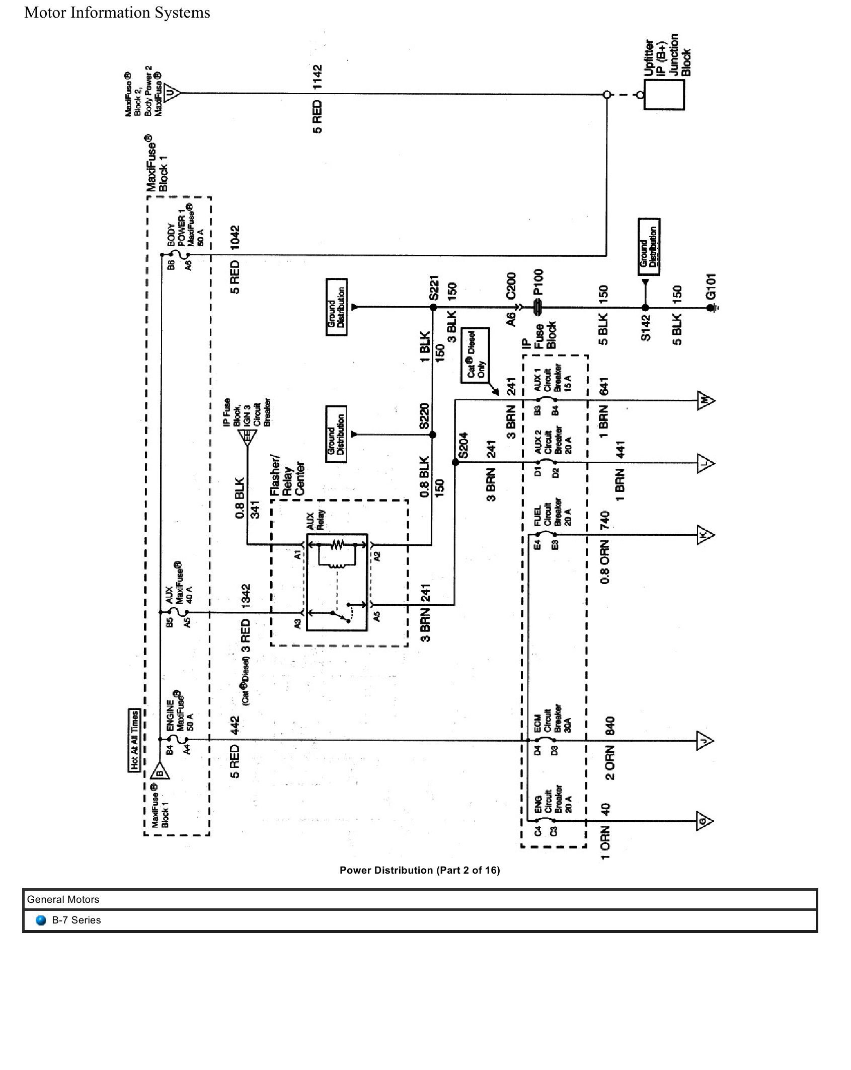 General Motors Truck B 7 Series Wiring Diagrams 1