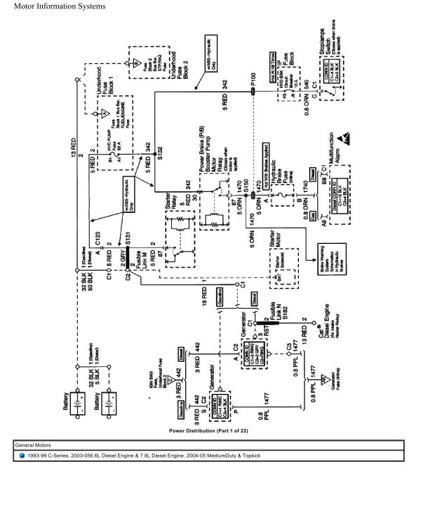 General Motors Truck C Series Diesel Engine MediumDuty Topkick Wiring Diagrams 1993 2005