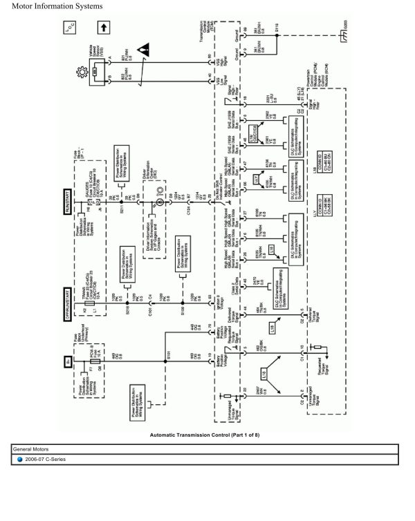 General Motors Truck C Series Wiring Diagrams 2006 2007