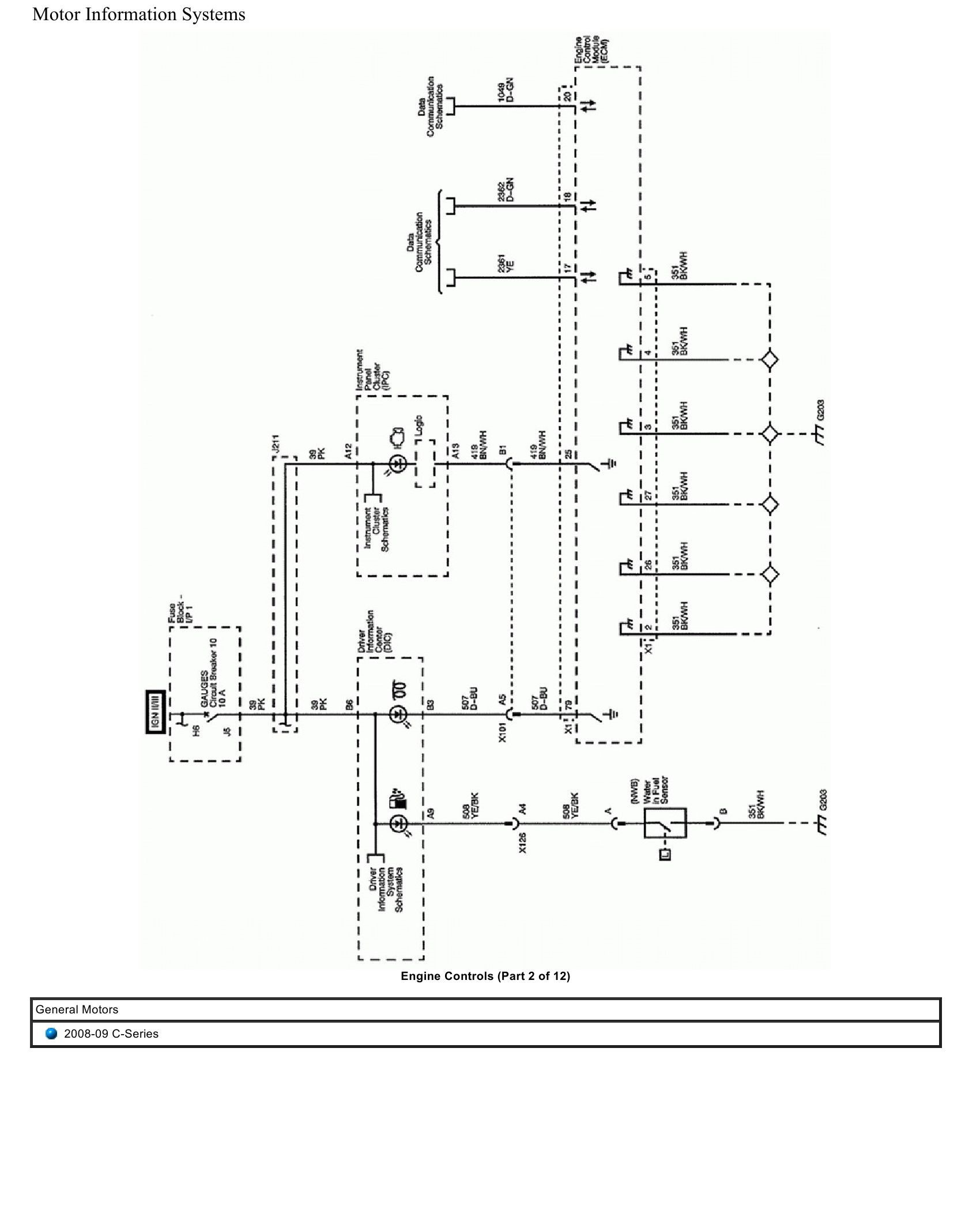 General Motors Truck C Series Wiring Diagrams 2008 2009 1