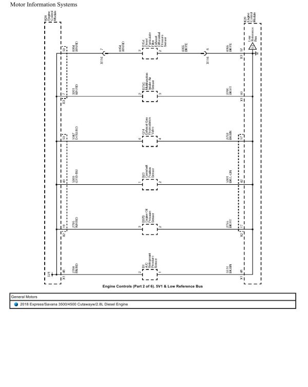 General Motors Truck Express Savana 3500 4500 Cutaway 2.8L Diesel Engine Wiring Diagrams 2018 1