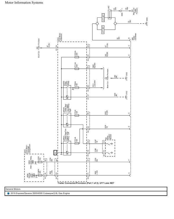 General Motors Truck Express Savana 3500 4500 Cutaway 2.8L Gas Engine Wiring Diagrams 2019