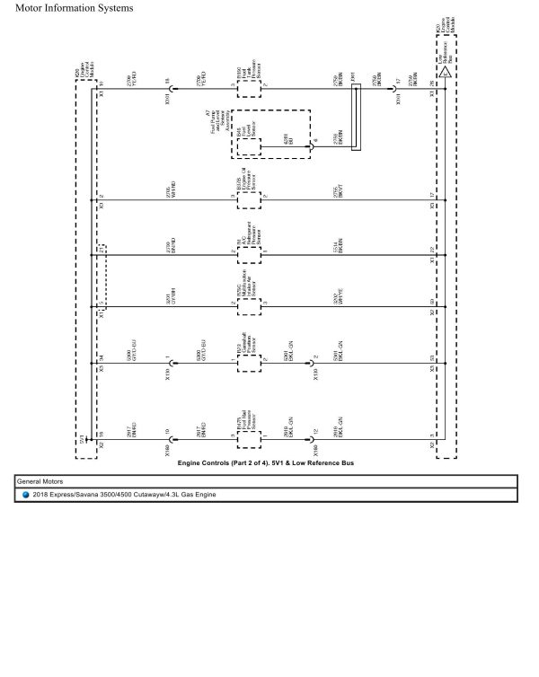 General Motors Truck Express Savana 3500 4500 Cutaway 4.3L Gas Engine Wiring Diagrams 2018 1