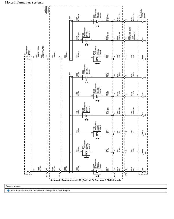 General Motors Truck Express Savana 3500 4500 Cutaway 4.3L Gas Engine Wiring Diagrams 2019 1