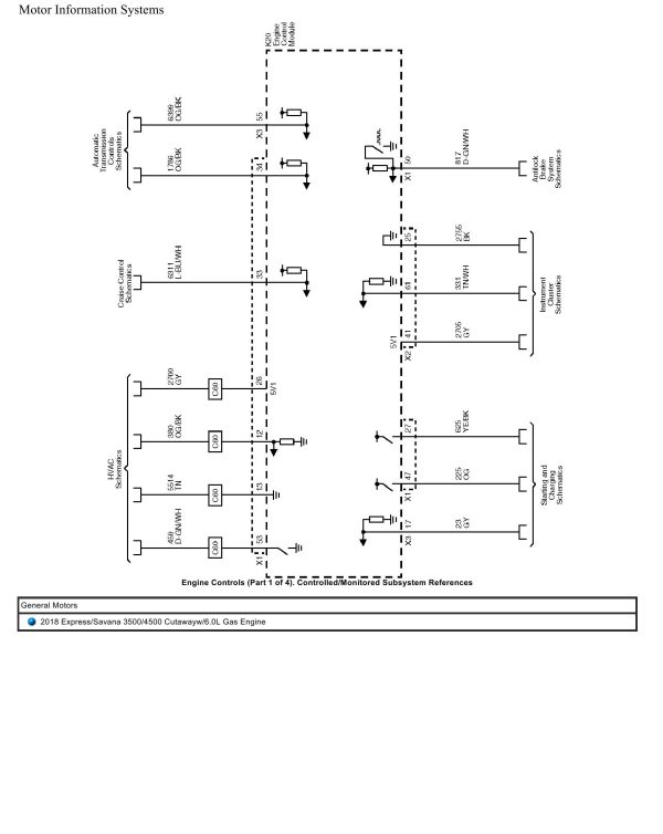 General Motors Truck Express Savana 3500 4500 Cutaway 6.0L Gas Engine Wiring Diagrams 2018