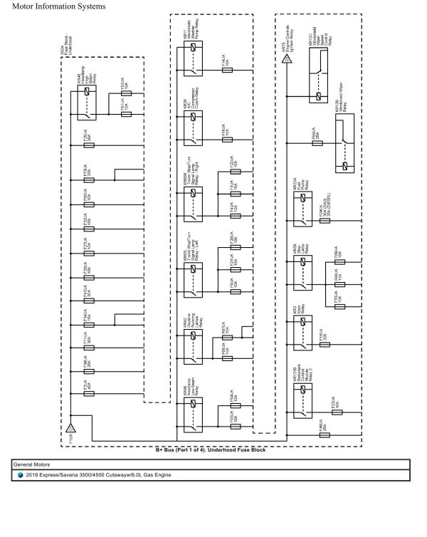 General Motors Truck Express Savana 3500 4500 Cutaway 6.0L Gas Engine Wiring Diagrams 2019 1