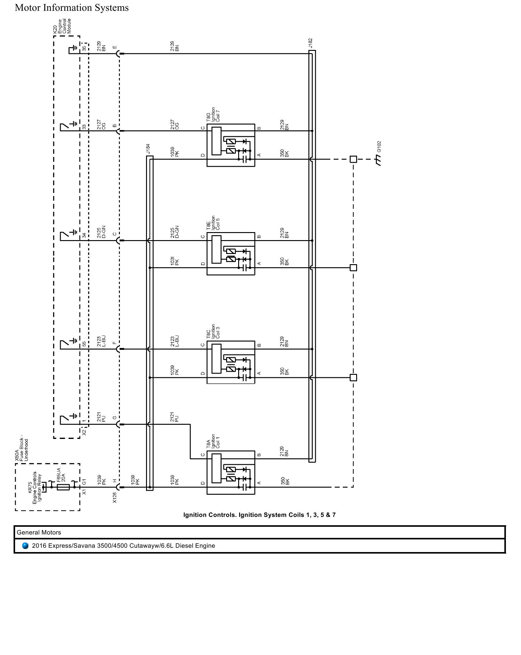 General Motors Truck Express Savana 3500 4500 Cutaway 6.6L Diesel Engine Wiring Diagrams 2016 1