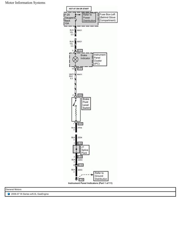 General Motors Truck W Series 6.0L Gas Engine Wiring Diagrams 2006 2007