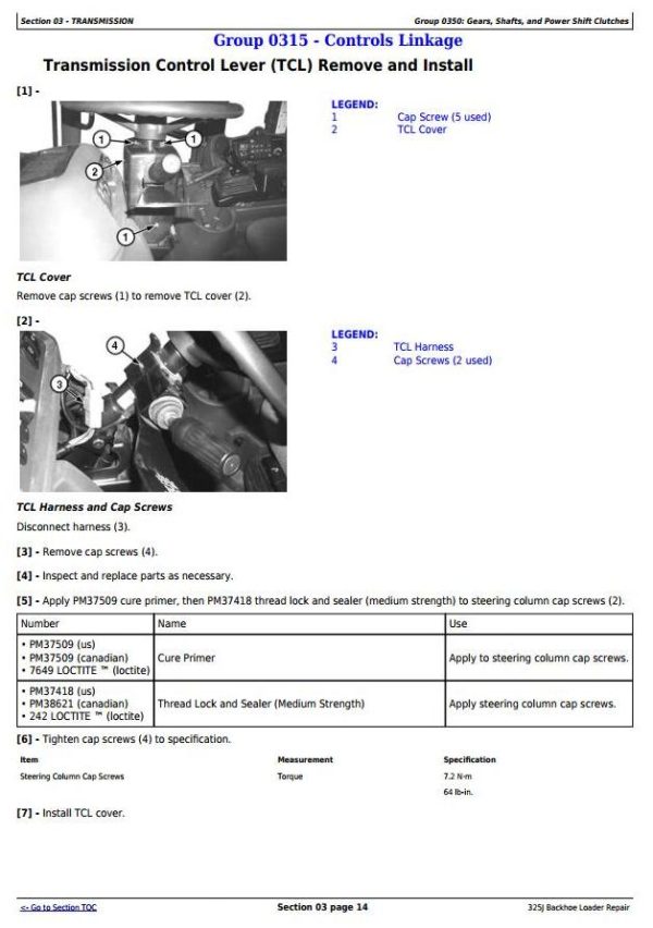 John Deere 325J Repair Technical Manual TM11300 12.2015