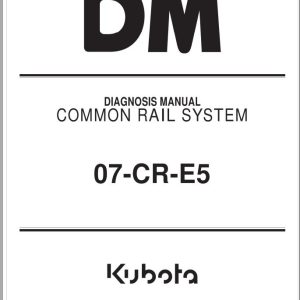 Kubota Common Rail System 07 CR E5 Diagnosis Manual