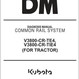 Kubota Common Rail System V3800 CR TE4 V3800 CR TIE4 Diagnosis Manual