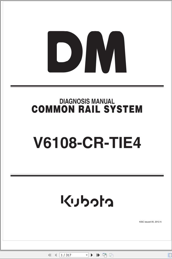 Kubota Common Rail System V6108 CR TIE4 Diagnosis Manual