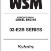 Kubota Diesel Engine 03 E2B Series Workshop Manual